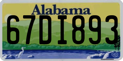 AL license plate 67DI893