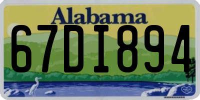 AL license plate 67DI894