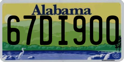 AL license plate 67DI900