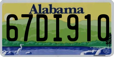 AL license plate 67DI910