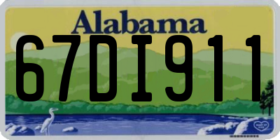 AL license plate 67DI911