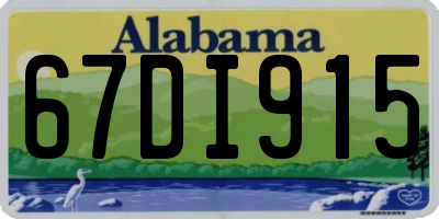 AL license plate 67DI915