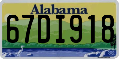 AL license plate 67DI918