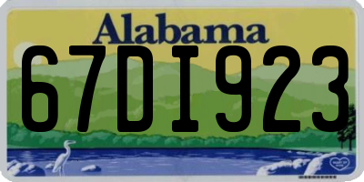 AL license plate 67DI923