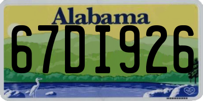 AL license plate 67DI926
