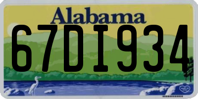 AL license plate 67DI934