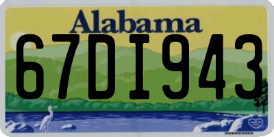 AL license plate 67DI943