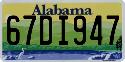 AL license plate 67DI947