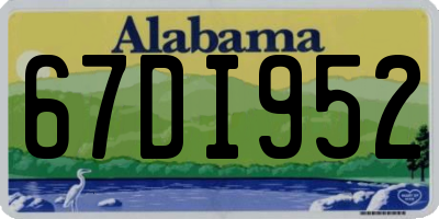 AL license plate 67DI952
