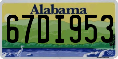 AL license plate 67DI953