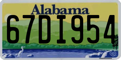AL license plate 67DI954