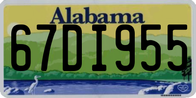AL license plate 67DI955