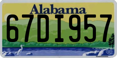 AL license plate 67DI957