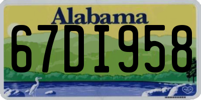 AL license plate 67DI958