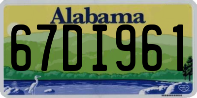 AL license plate 67DI961