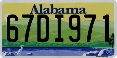 AL license plate 67DI971