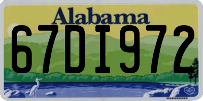 AL license plate 67DI972