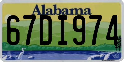 AL license plate 67DI974
