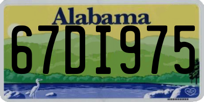 AL license plate 67DI975