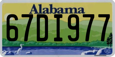 AL license plate 67DI977