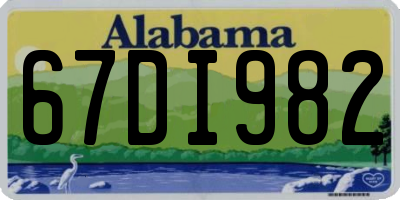 AL license plate 67DI982
