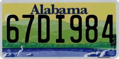 AL license plate 67DI984