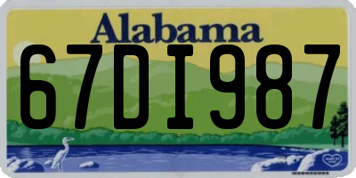 AL license plate 67DI987