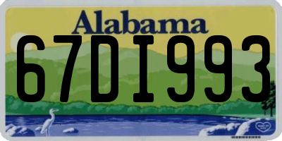 AL license plate 67DI993