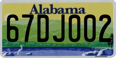 AL license plate 67DJ002