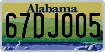 AL license plate 67DJ005