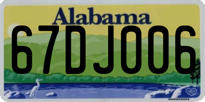 AL license plate 67DJ006