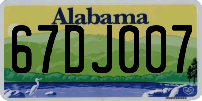 AL license plate 67DJ007