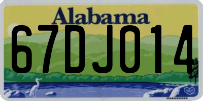 AL license plate 67DJ014