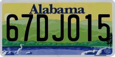 AL license plate 67DJ015
