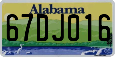 AL license plate 67DJ016