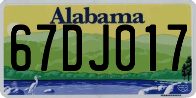 AL license plate 67DJ017