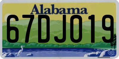 AL license plate 67DJ019