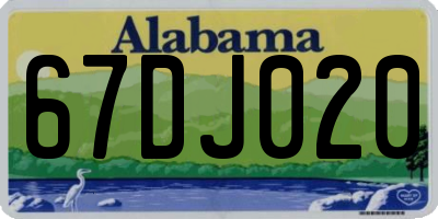 AL license plate 67DJ020