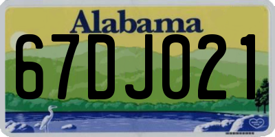 AL license plate 67DJ021
