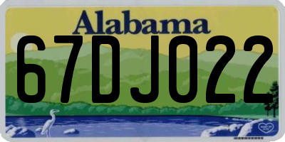 AL license plate 67DJ022