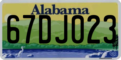 AL license plate 67DJ023