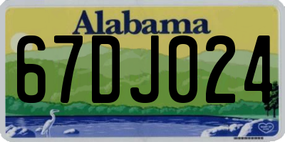 AL license plate 67DJ024