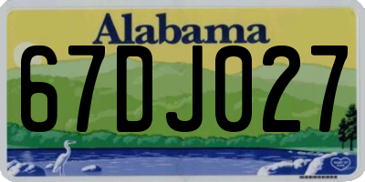 AL license plate 67DJ027