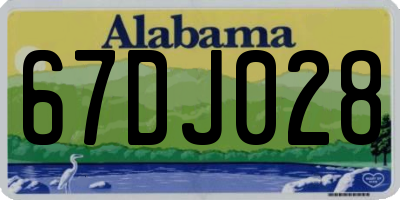 AL license plate 67DJ028