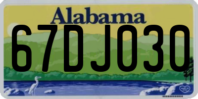 AL license plate 67DJ030