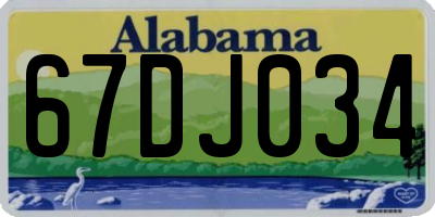 AL license plate 67DJ034