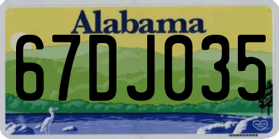 AL license plate 67DJ035