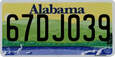 AL license plate 67DJ039