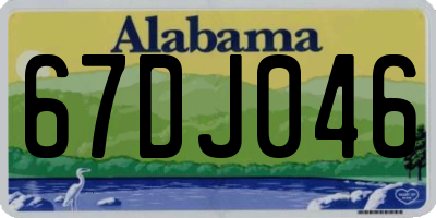AL license plate 67DJ046
