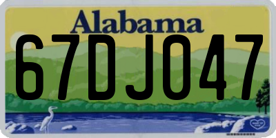 AL license plate 67DJ047